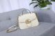 #547260 Gucci 2019 GG Marmont Mini Top Handle Bag-White