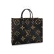 #M44674 Louis Vuitton 2019 Monogram Motif Onthego Tote Bag-Black