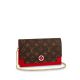 #M67406 Louis Vuitton 2019 Cruise Flore Chain Wallet - Red