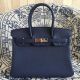 #HB52011 Hermes Premium Collection 35cm Birkin Togo Leather-Dark Blue