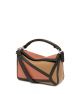 Loewe Puzzle Graphic Small Bag Pink Tulip/Mocca