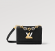 M22773 Louis Vuitton Epi Twisted Flower MM Handbag Black