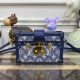 #M22882 Louis Vuitton Monogram Petite Malle Handbag-Blue