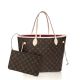 #M40996 Louis Vuitton 2014 New Monogram Neverfull MM/ Red with Pochette