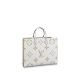 #M44571 Louis Vuitton 2019 Giant/Mini Monogram canvas Onthego Tote Bag-Creme