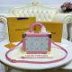 #M45673 Louis Vuitton Monogram Coated Coffret Trésor 20 Valisette Trésor-Pink