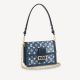 #M59631 Louis Vuitton Monogram Denim Dauphine MM Handbag