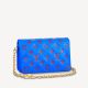 #M80743 Louis Vuitton Embossed Lambskin Pochette Coussin-Blue/Red