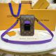 #M81522 Louis Vuitton Monogram Macassar S-Lock Vertical Wearable Wallet-Purple