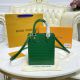 #N99487 Louis Vuitton Brilliant Alligator leather Petit Sac Plat Bag-Green