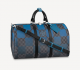 #N40410 Louis Vuitton Blue Damier Graphite Giant Keepall Bandouliere 50