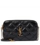 YSL Saint Laurent Becky Quilted Double-Zip Pouch-Black