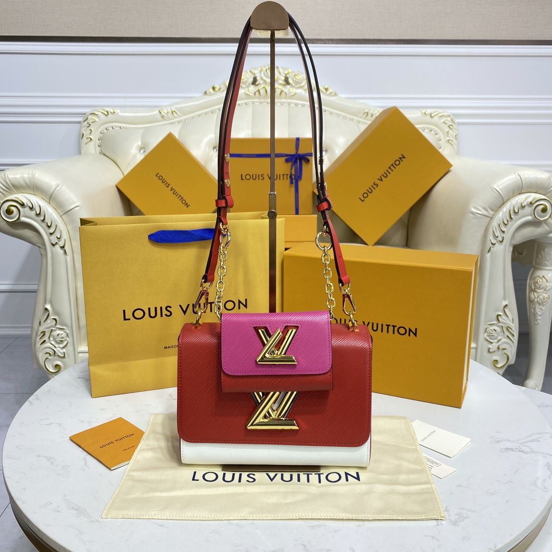 #m50282/50332 l**is V*t*n epi twist mm bag-red pink