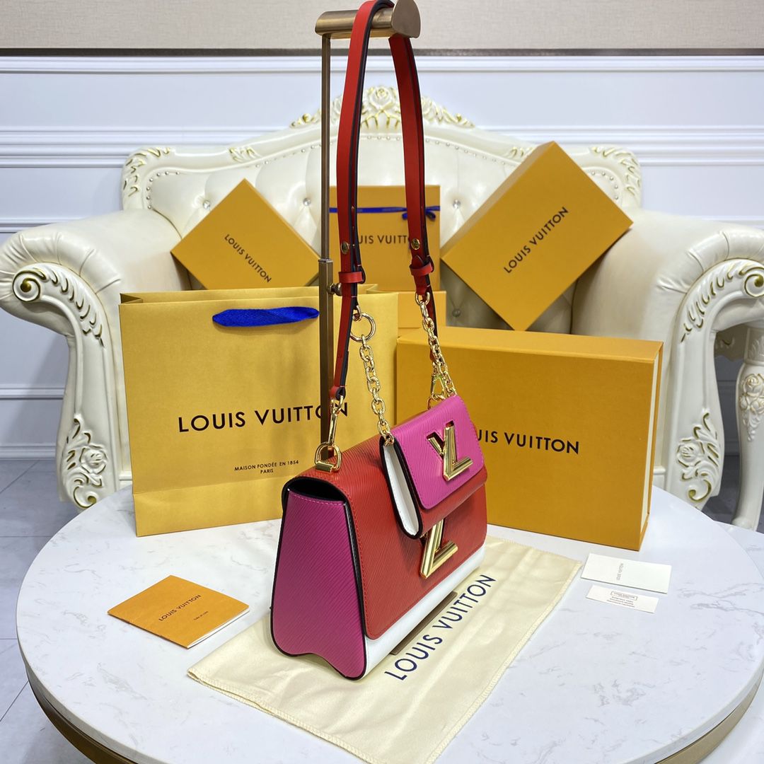 #m50282/50332 l**is V*t*n epi twist mm bag-red pink