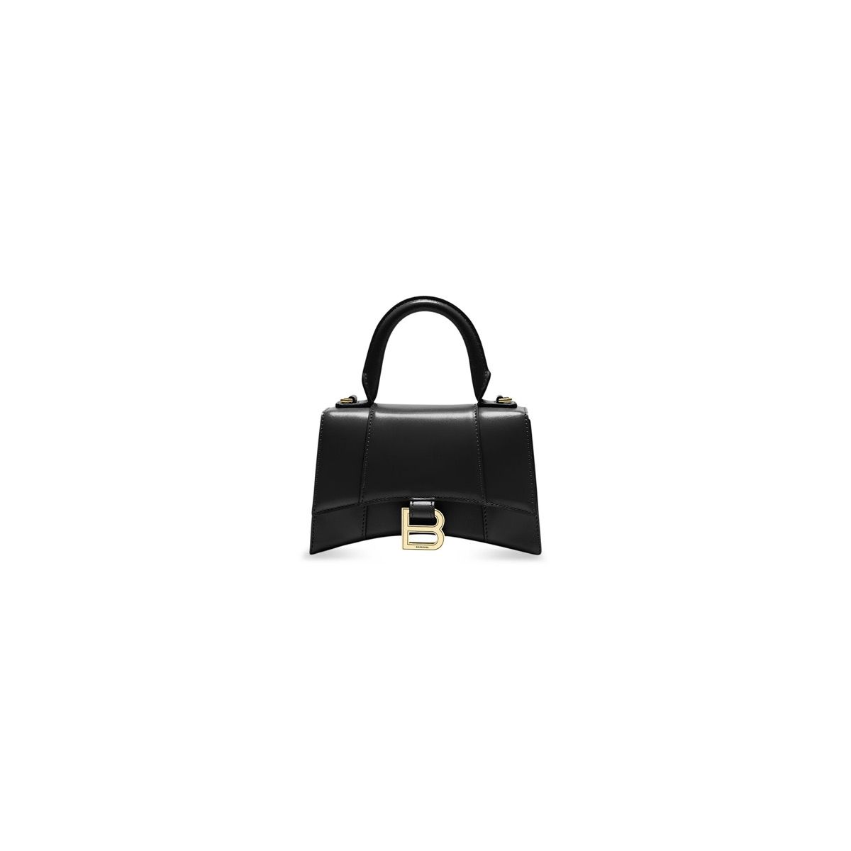Ba*len*cia*ga hourglass xs handbag box in black