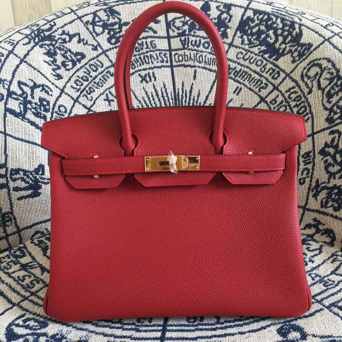 #hb52003 H**mes premium collection 35cm birkin togo leather-wine
