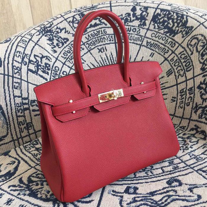 #hb52003 H**mes premium collection 35cm birkin togo leather-wine