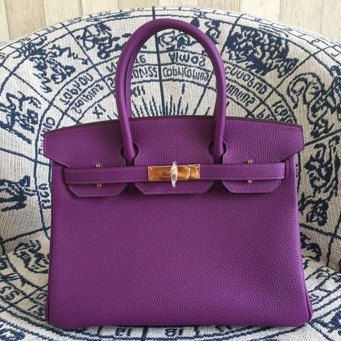 #hb52006 H**mes premium collection 35cm birkin togo leather-purple