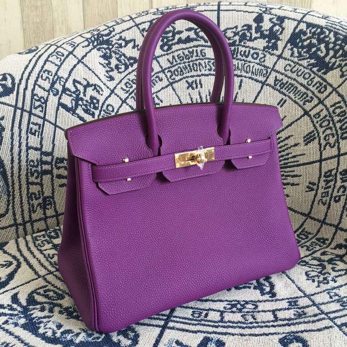 #hb52006 H**mes premium collection 35cm birkin togo leather-purple