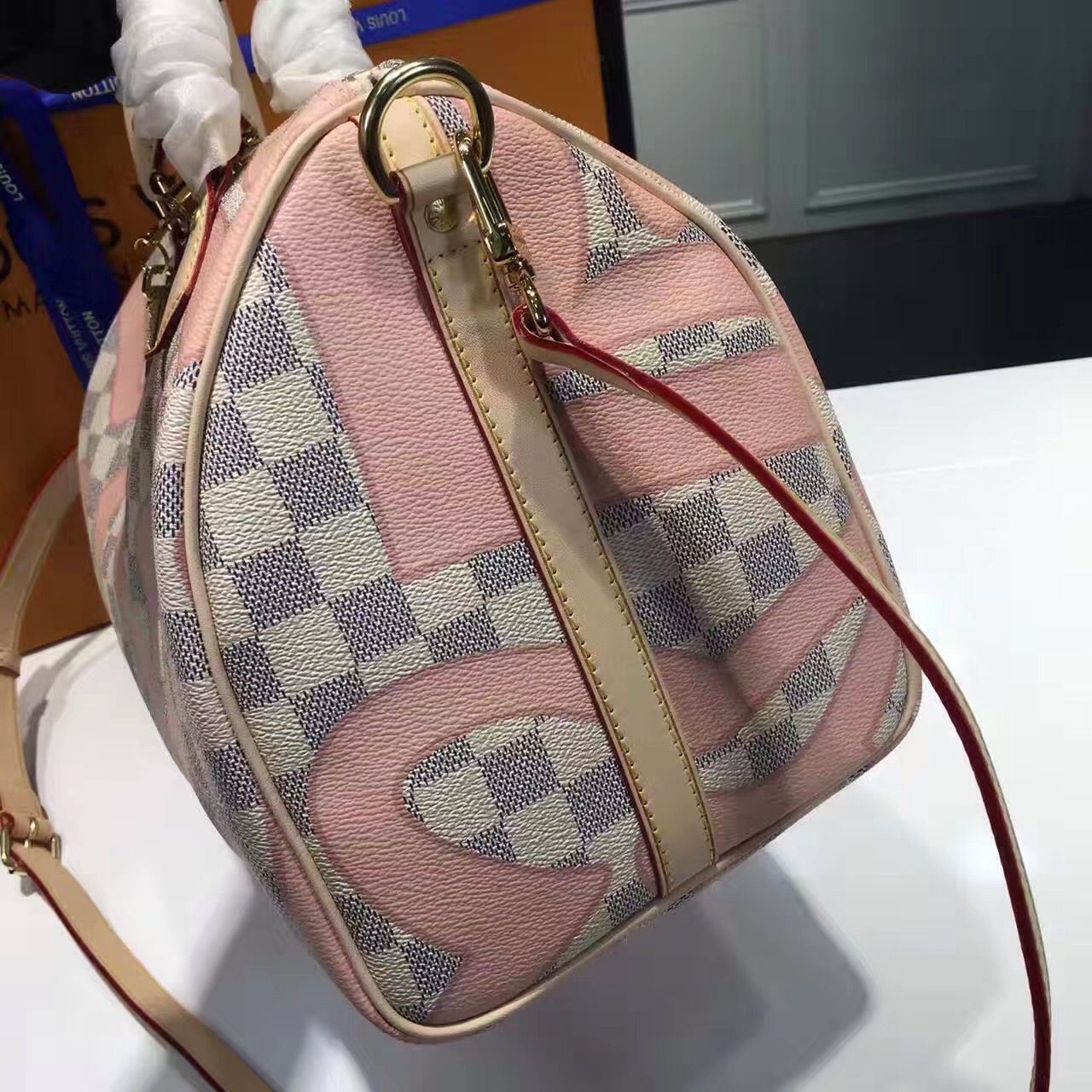 n41052 l**is V*t*n 2017 premium damier azur speedy bandoulière 30