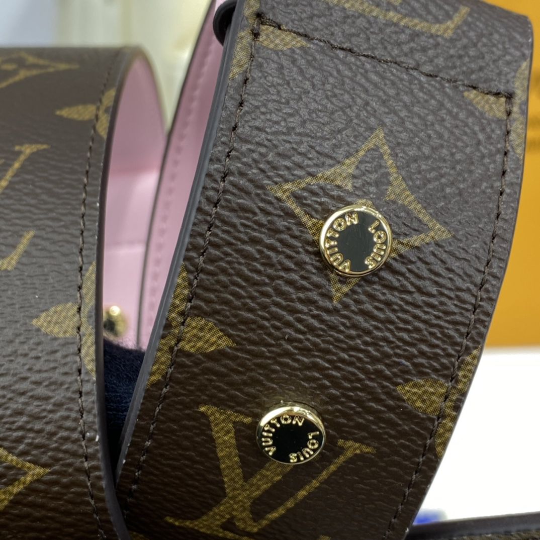 #j02465 l**is V*t*n monogram adjustable strap bandouliÈre-pink