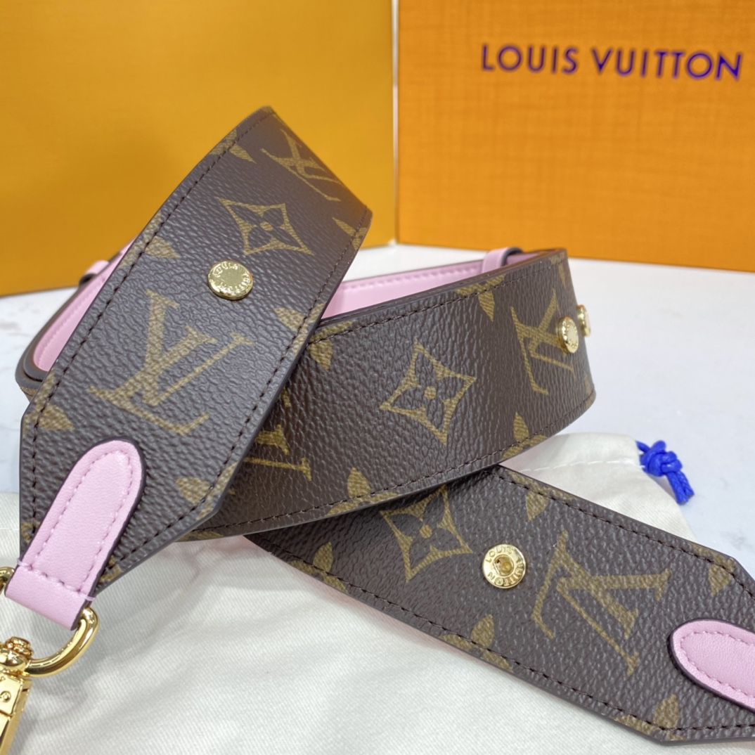 #j02465 l**is V*t*n monogram adjustable strap bandouliÈre-pink