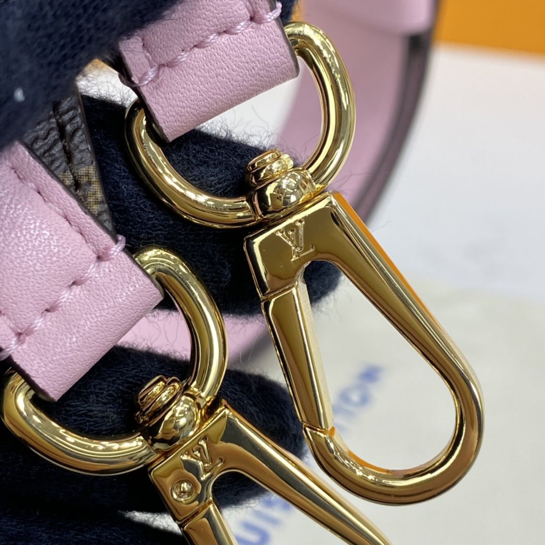 #j02465 l**is V*t*n monogram adjustable strap bandouliÈre-pink