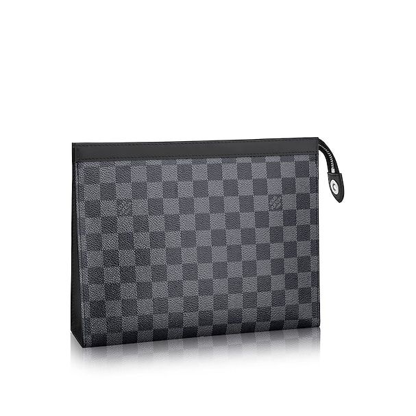 #n41696 l**is V*t*n 2018 men pochette voyage mm damier graphite canvas