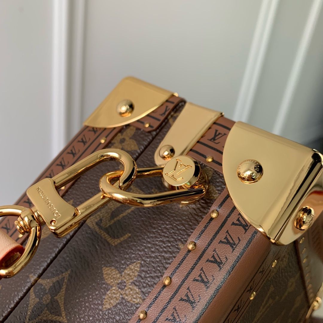 #m11210 l**is V*t*n monogram canvas mini square trunk leopard