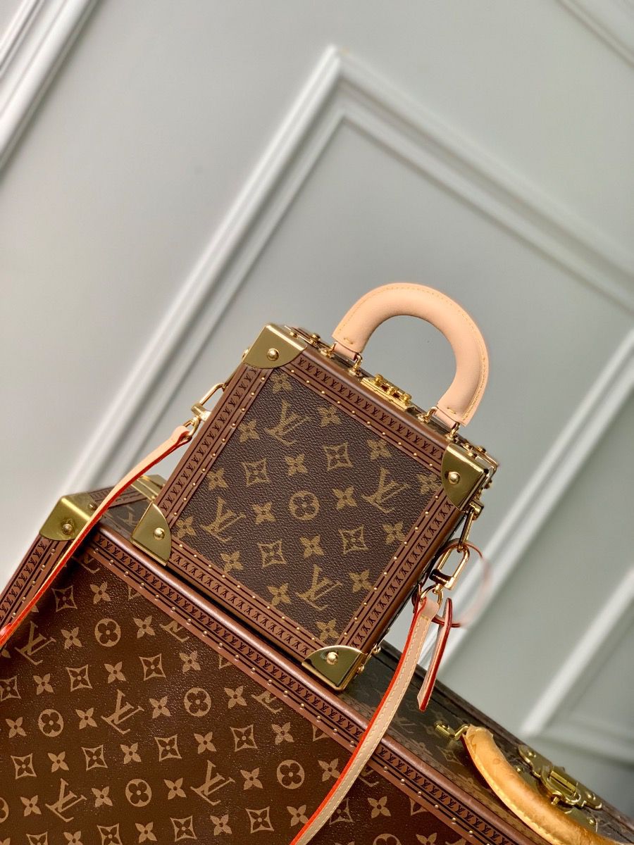 #m11210 l**is V*t*n monogram canvas mini square trunk leopard