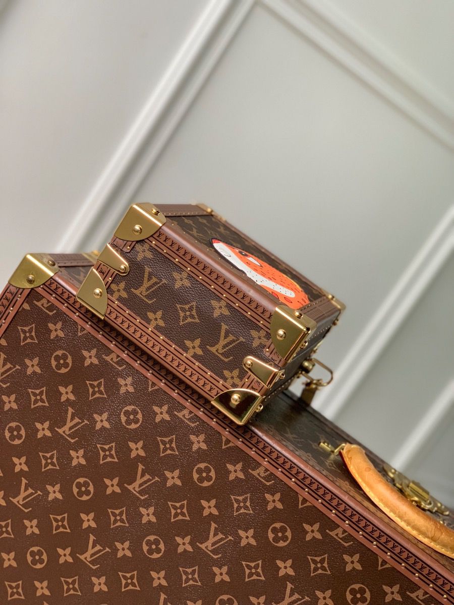 #m11210 l**is V*t*n monogram canvas mini square trunk leopard