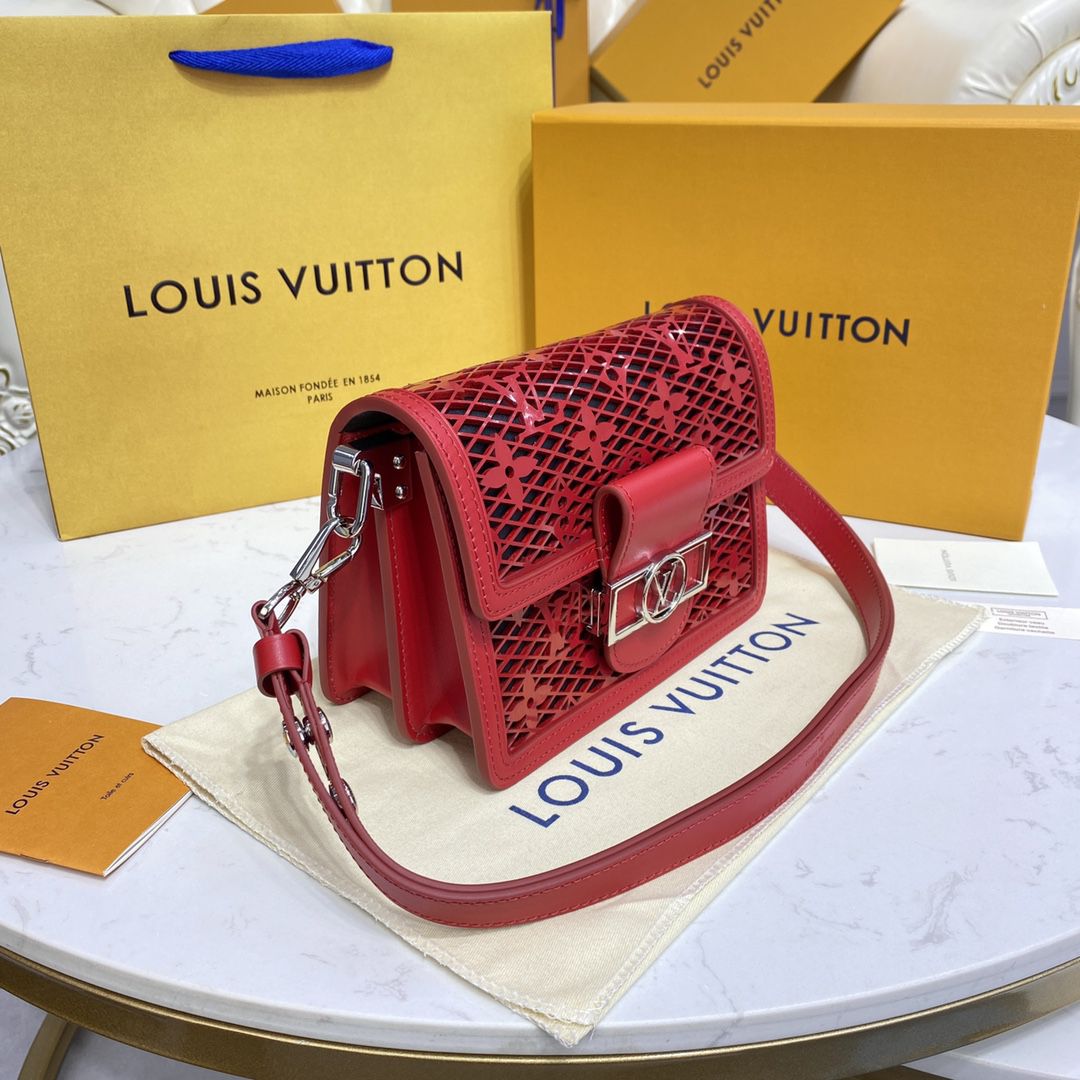 #m20359 l**is V*t*n monogram lace dauphine mini handbag