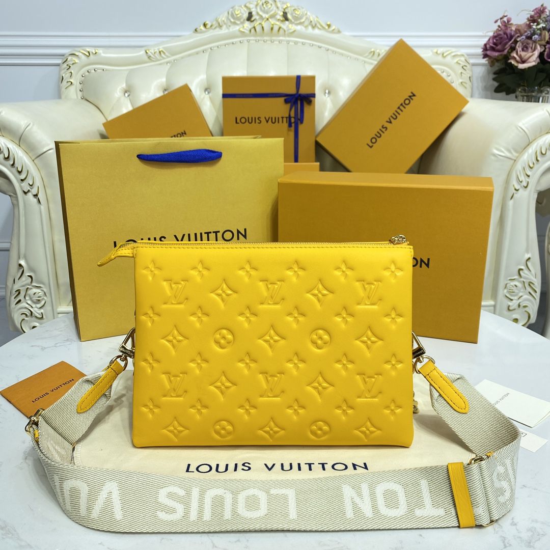 #m20378 l**is V*t*n monogram embossed puffy coussin pm handbag