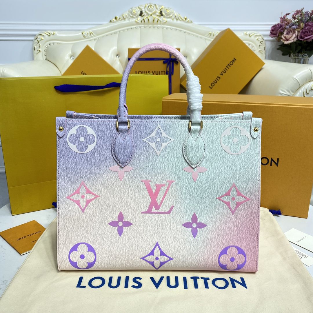 #m20510 l**is V*t*n monogram canvas onthego mm tote-pink