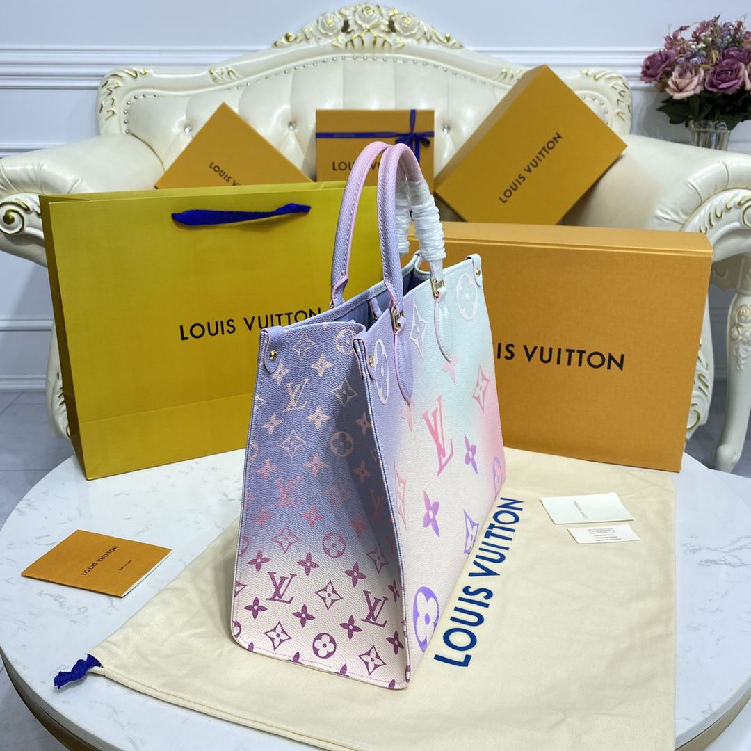 #m20510 l**is V*t*n monogram canvas onthego mm tote-pink