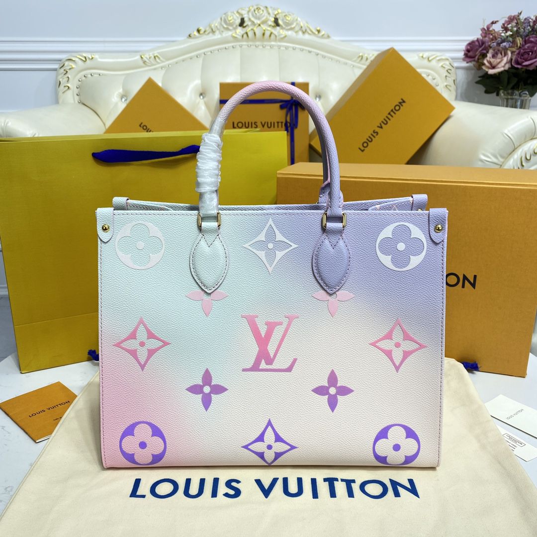 #m20510 l**is V*t*n monogram canvas onthego mm tote-pink