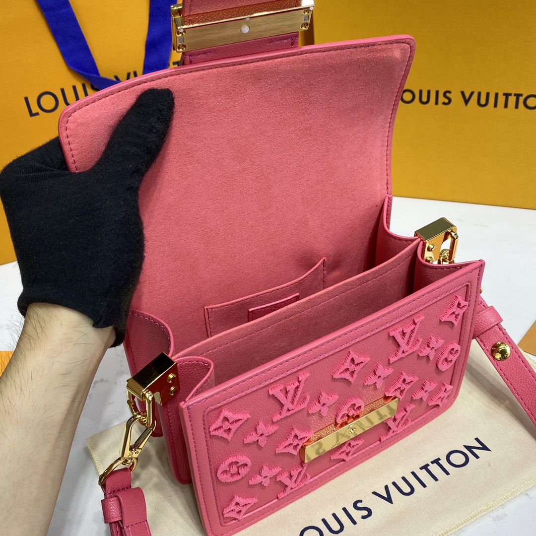 #m20747 l**is V*t*n rose fluo mini dauphine handbag