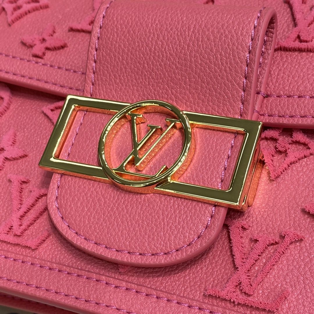 #m20747 l**is V*t*n rose fluo mini dauphine handbag