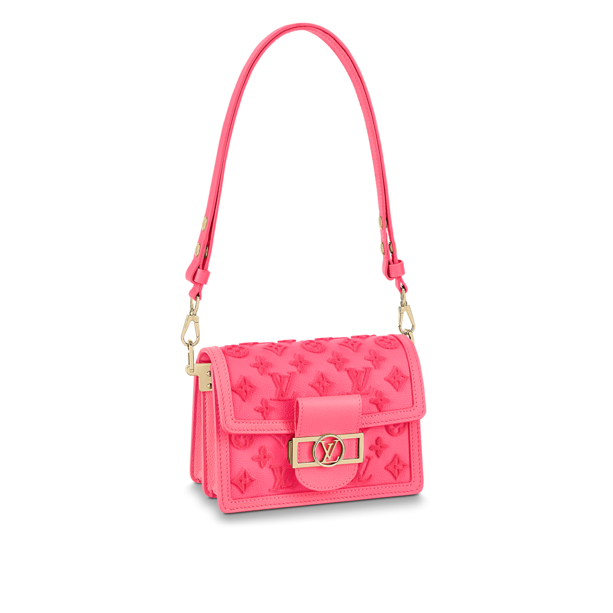 #m20747 l**is V*t*n rose fluo mini dauphine handbag