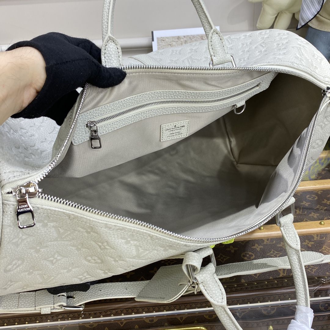 #m20901 l**is V*t*n taurillon monogram keepall 50 bag-cream