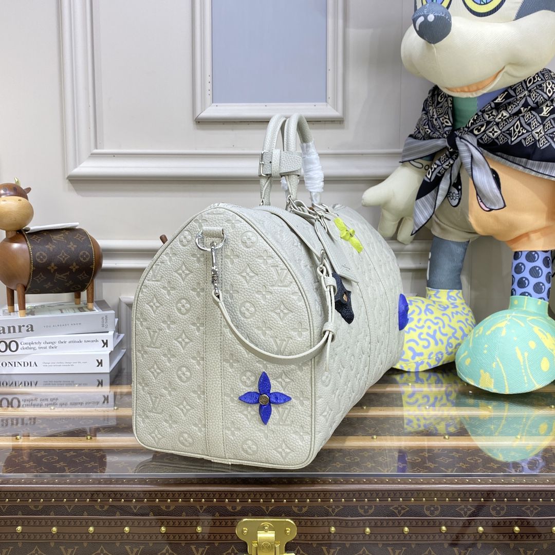 #m20901 l**is V*t*n taurillon monogram keepall 50 bag-cream