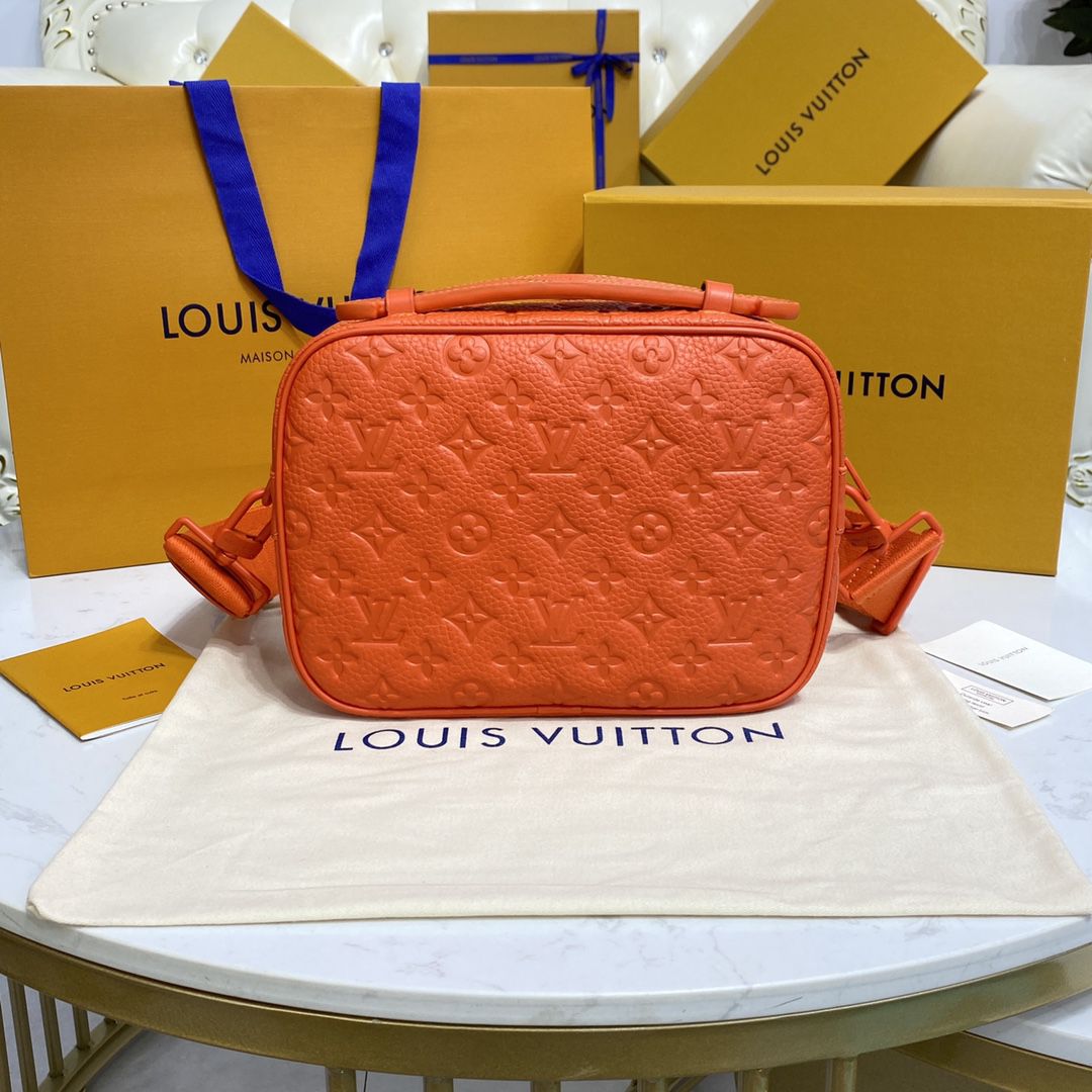 #m20904 l**is V*t*n monogram macassar s lock messenger-orange