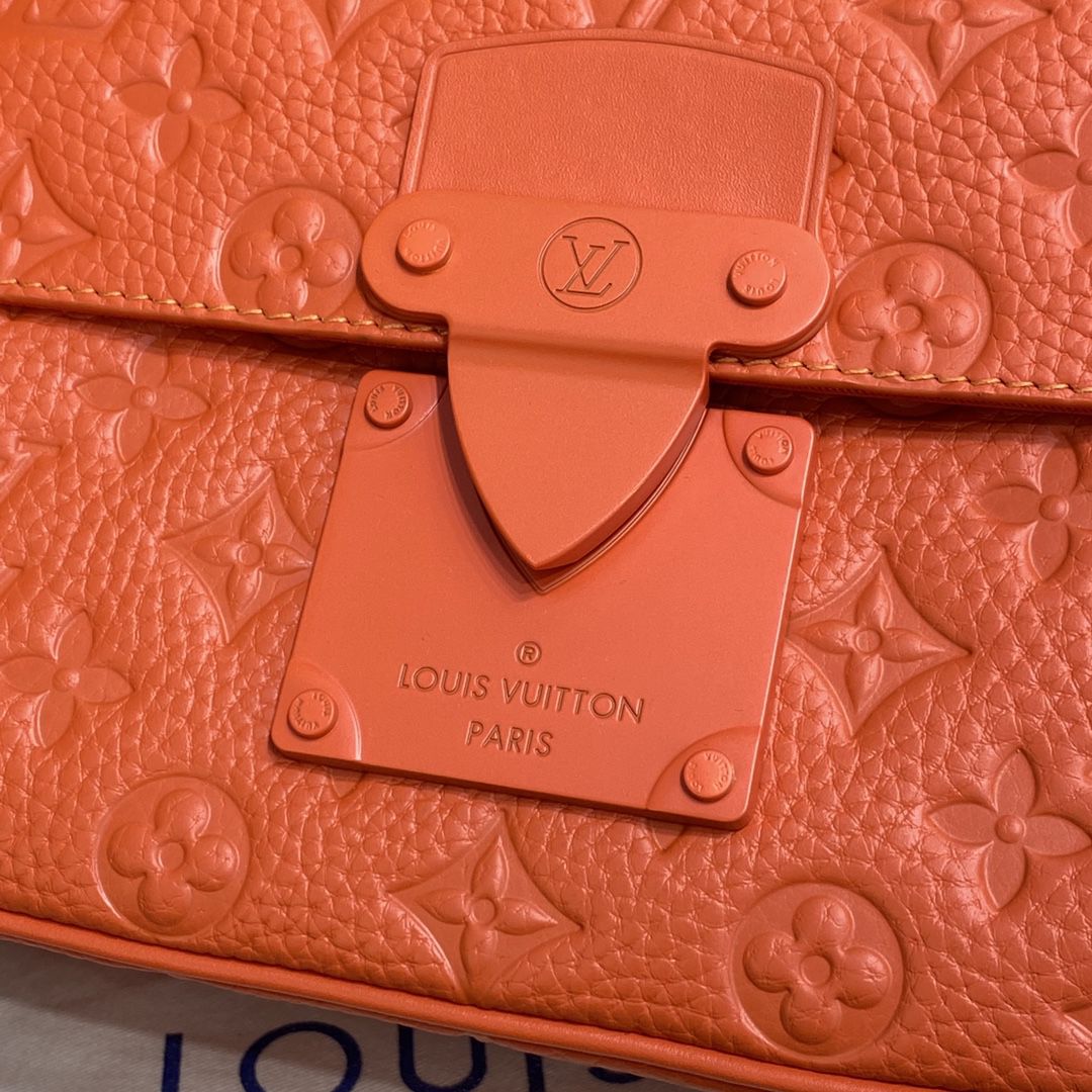 #m20904 l**is V*t*n monogram macassar s lock messenger-orange