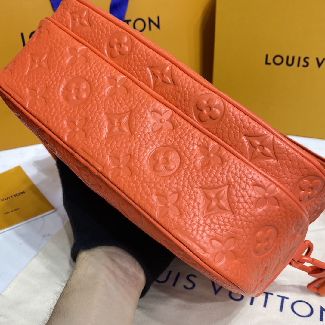 #m20904 l**is V*t*n monogram macassar s lock messenger-orange