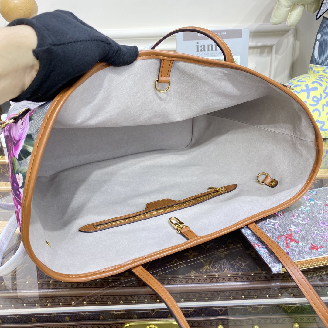 #m21352 l**is V*t*n lv garden neverfull mm tote bag