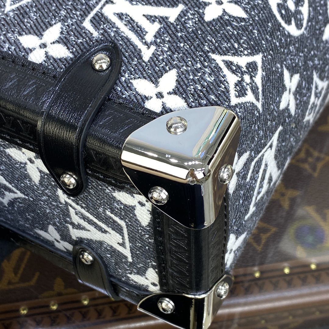 #m21460 l**is V*t*n monogram jacquard denim side trunk bag
