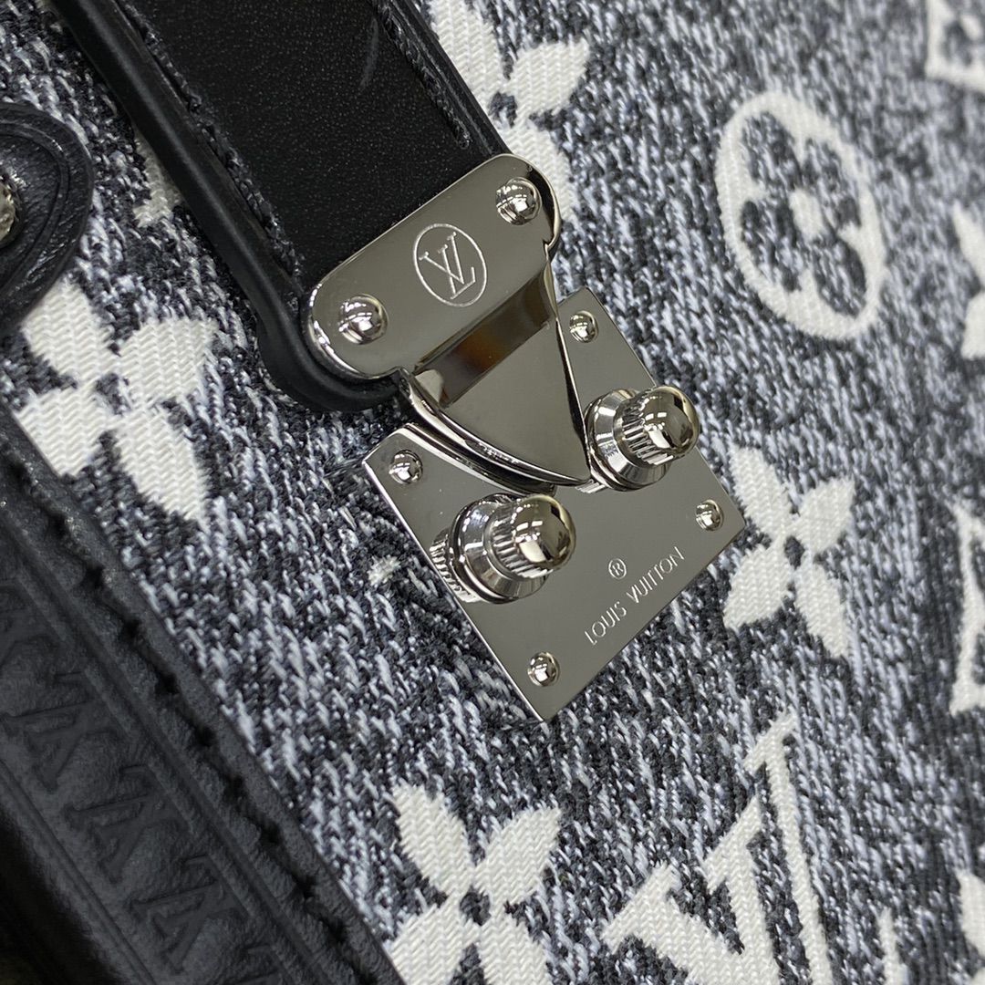 #m21460 l**is V*t*n monogram jacquard denim side trunk bag