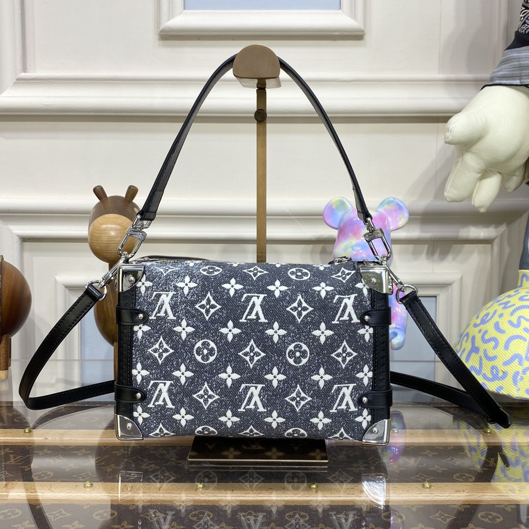 #m21460 l**is V*t*n monogram jacquard denim side trunk bag