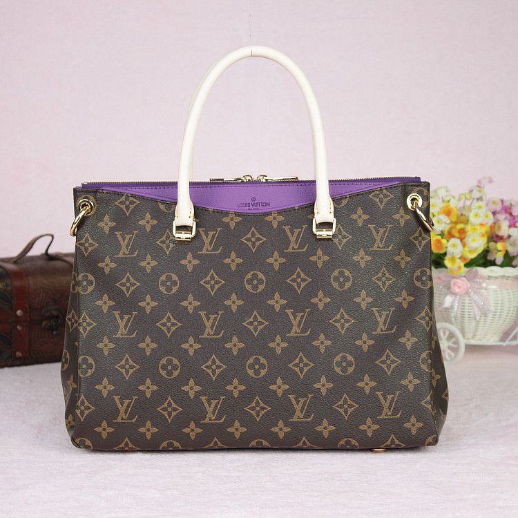 #m41059 l**is V*t*n 2014 pallas monogram canvas handbag -purple