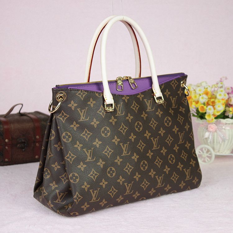 #m41059 l**is V*t*n 2014 pallas monogram canvas handbag -purple